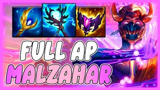 MALZAHAR BURNS EVERYONE (FULL MAGIC PEN) - S14 Malzahar MID Gameplay Guide