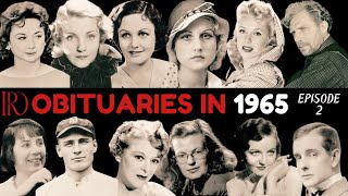 Obituaries in 1965-Famous Celebrities/personalities we've Lost in 1965-EP 2-Remembrance Diaries