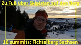 Zu Fuß zwischen Skifahrern auf den Fichtelberg (#16summits Sachsen)