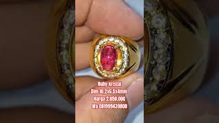 Ruby afrika kristal ring perak handmade / gemstone / batu permata / jewelry / batu mulia