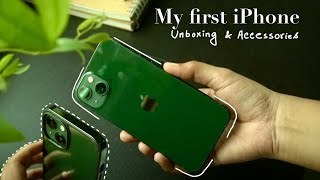 iPhone 13 Unboxing (Green) and accessories [Aesthetic]