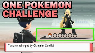 I BEAT CYNTHIA WITH ONE POKEMON