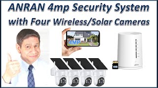 ANRAN 4-Camera 4mp Wireless / Solar Security System with NVR