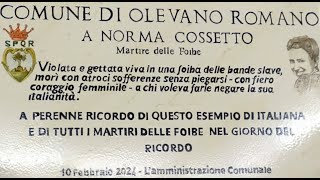 Targa alla memoria di Norma Cossetto, "infoibata"!