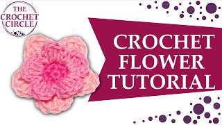 EASY crochet FLOWER tutorial with a FREE pattern from a 4in1 flower pattern - pattern flower no. 4