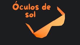 Dobradura de papel: óculos de sol ‐ origami