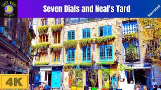 London 4K narrated walk: Seven Dials, Neal's Yard, Seven Dials Market and Ching Court - London walk