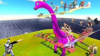 EXTREME PARKOUR AROUND BRACHIOSAURUS SAVE my GIRL - ARBS