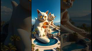 Giant Cat Villas You Won’t Believe! 😱💯 #cat #aiimages #funny #animation