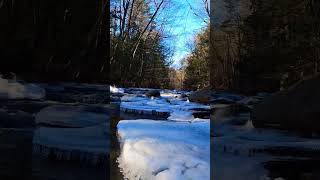 Peaceful Icy Stream 🧊 #shorts