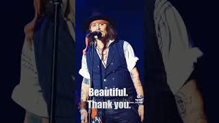 Johnny thanks him and says;Wow.This is the best happy birthday song I've ever heard.Beautiful Thanks