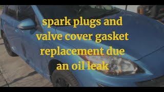 2010 Mazda 3 spark plugs and valve cover gasket replacement due an engine oil leak