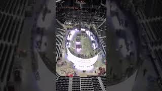 TIMELAPSE of TRAVIS SCOTT's stage being built at the Barclays Center #travisscott #akademiks