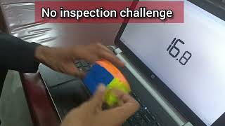 Solving Rubik's cube without inspection , sub 15 seconds solve #rubikscube #challenge