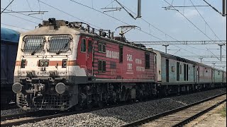 FURIOUS RAJDHANI EXPRESS SHATTERING PEACE FOR THE STANDING FREIGHT RAKE