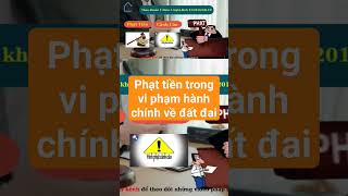 các hình thức xử phạt trong vi phạm hành chính về đất đai #luatnhadat #taichinh