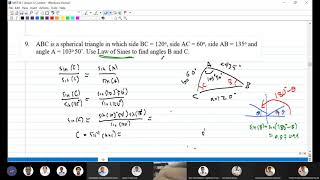 DNS2A01 Tutorial on Law of Sines and Cosines 19 May 2021