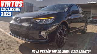 Novo VW Virtus Exclusive 2023 - TOP DE LINHA, QUAL PREÇO E CONSUMO? MELHOR QUE COROLLA? EM DETALHES