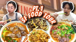 SF FOOD TOUR PART 1: OUTER SUNSET | BEST SPICY BEEF NOODLES  & HAND-MADE DUMPLINGS