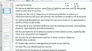 Chapter 8 Addition Reactions of Alkenes Lesson 1