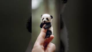 Cutest little Panda #cuteanimals #ai #minianimals #babyanimals #tinyanimals #aianimals #panda