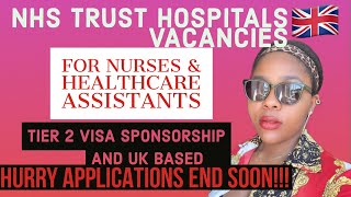 NHS TRUSTS CURRENTLY RECRUITING NURSES AND HEALTHCARE ASSISTANTS |  EXPIRING SOON | RUSH NOW‼️