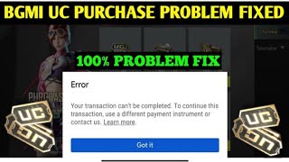 HOW TO FIX TRANSACTION CANT BE COMPARED PROBLEM | BGMI UC PURCHASE PROBLEM SOLVE | FREE UC TRICKS