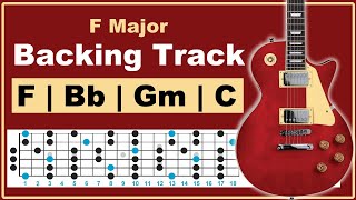 F Major Backing Track | 70 Bpm | Pop Rock