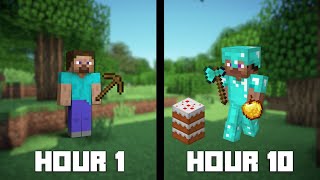 I Survived 10 HOURS in Minecraft Survival!