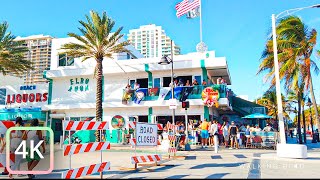 【4K】Fort Lauderdale Beachfront Promenade | USA 🇺🇸 Florida, Walk in Fort Lauderdale in 4K