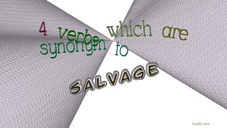 salvage - 4 verbs meaning salvage (sentence examples)