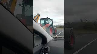 Overtaking hedge cutter truck #truck #ontheroad #shorts