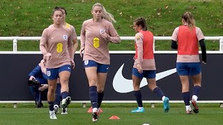 England Women train at St George's Park ahead of friendly against Germany