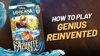 How to Play! 🟢🔵 Genius Reinvented Starter Deck Strategy | Disney Lorcana Azurite Sea