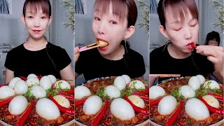 mukbang : Garlic chili eating show - too spicy