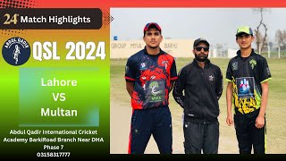 #highlights Lahore vs Multan 24 match highlights   QSL 2024