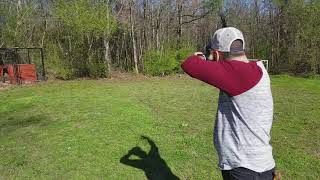 Travis shooting the Wing from Saunders Archery