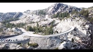 Donnor Summit Bridge and Donner Lake in Truckee drone footage Mavic Pro