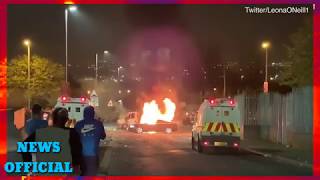 Police and rioters clash during a night of unrest in Londonderry