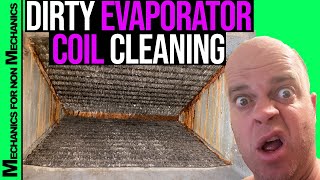 Dirty Evaporator Coil Cleaning