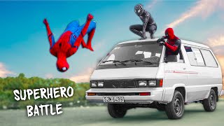 Superheros vs Supercar | Spiderman, Venom and Deadpool Go To City