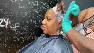 Color damage hair to restore beautiful cut relax hair Demonstration