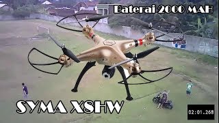 Test Lama Terbang Drone SYMA X8HW (direkam dengan Wifi Camera standart/bawaan)