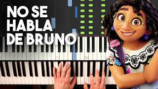 No Se Habla de Bruno - Encanto | Piano Tutorial FACIL  | Notas Musicales Cover