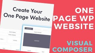 One Page Navigation making with Visual Composer 2019 I Landing page webiste