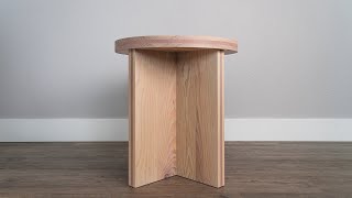 Making a $1300 Round End Table / No Talk Woodworking