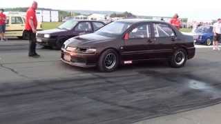 Materialmord Mitsubishi Lancer Evolution 9 AMS Drag Turbo 9.82s @ 171 kmh