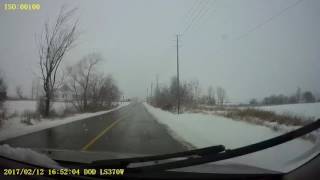 Driving in the snow: Milton to Oakville, ON