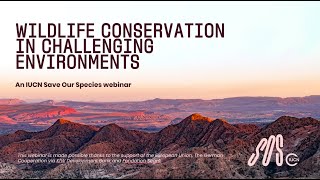 Wildlife Conservation in Challenging Environments Webinar - An IUCN Save Our Species webinar