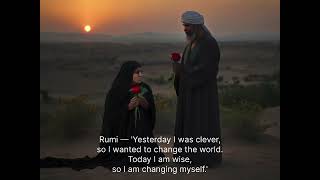 Yesterday I was clever by Rumi